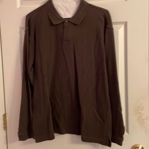 Xl Izod 100% cotton brown long sleeve shirt